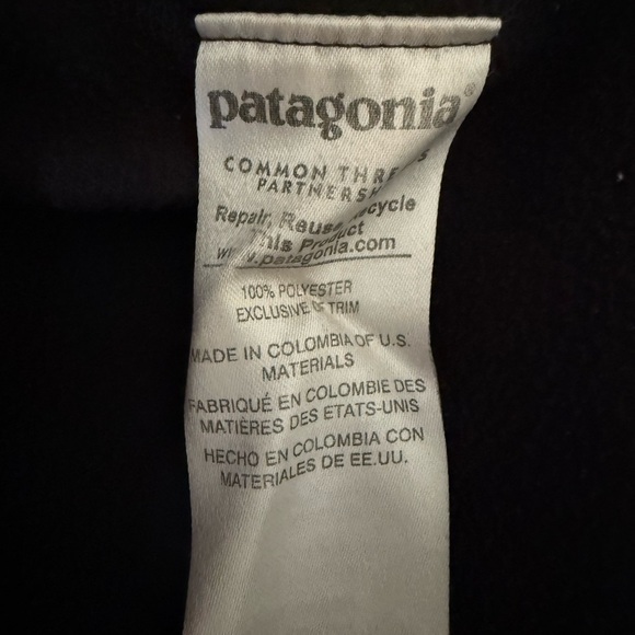 PATAGONIA Women’s Athleisure Outdoor Hiking Camping Fleece 1/4 Zip Pullover Sz L - Picture 9 of 9